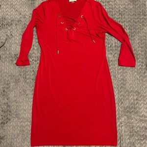 Calvin Klein Lace Up Sheath Dress